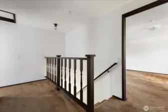 hallway at top of stairs