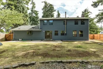 large fully fenced yard