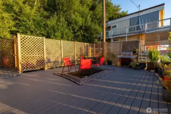 Large entertainment size deck is ready to host waterside BBQ's with friends and family.