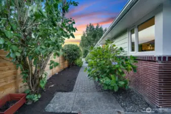 Yard has a full sprinkler system.