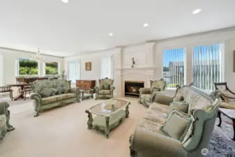 Sitting Room/Living Room on main - One of Two Gas Fireplaces
