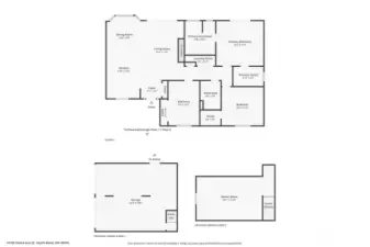 Floorplans for the house and the garage.