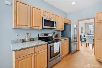 Stone bullnose countertops with backsplash.