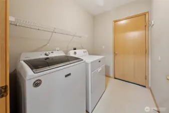 Laundry room.  Door is to the 2-car garage.