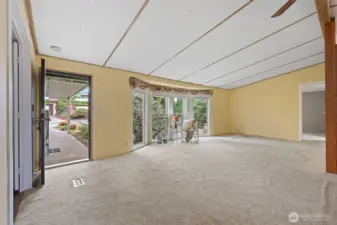 Open Main living space, freshly painted