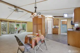 Cosmetically updated kitchen space