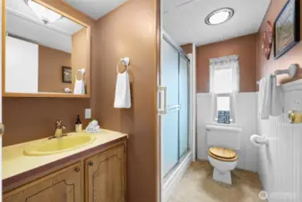 3/4 bath- walk in shower