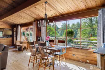 Notice how the dining space in this large Great Room can easily be expanded!