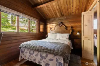 2nd Bedroom with it's own 3/4 bath and built-ins.