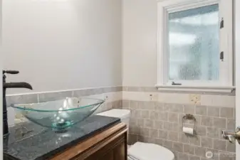Half bath on the main level.