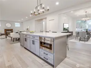 Island with Microwave Drawer