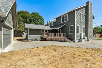 Unit B’s deck is where the fun happens, covered space to keep the BBQ dry and plenty of room for lounging or dining in the open air. The stairs lead you directly to the driveway in front of the garage for effortless access.