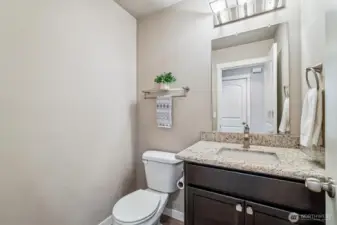 main level powder room.