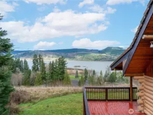 Side of deck and Rife lake