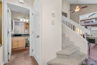 Half bath on main level.