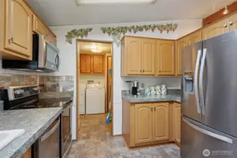 Newer appliances in kitchen