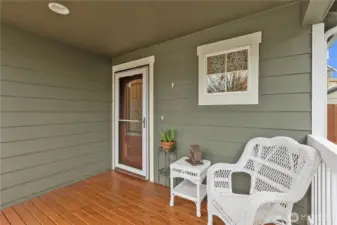 Great porch! Wonderful for decorating through the seasons!