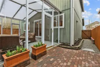 Yard features space for garden boxes or planters!