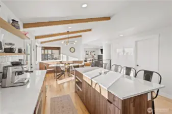 Sunlight streams in to create a warm and inviting home