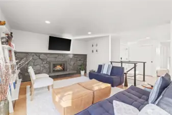 Another view of this room which is generously sized and open to the flow of the kitchen and dining room