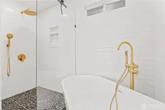 Unwind and relax with lovely details such as gorgeous floors, elegant fixtures and a soothing color palette