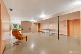 A spacious lower-level entertainment room designed for pure fun—complete with game areas, cozy seating, and plenty of room to relax or host gatherings. It’s the perfect spot for ping-pong tournaments, movie nights, or making it your own creative hangout.