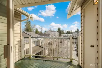 South-facing views! Don't miss the large storage closet on your private balcony