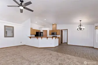 VERY large open concept living space.