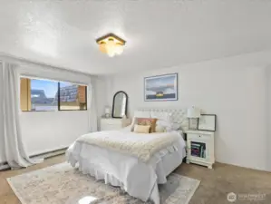 The Primary bedroom has ample closet space and its own ensuite.