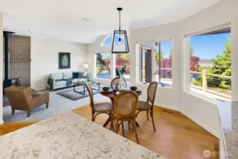 View from the kitchen towards the family room