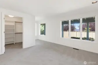 3rd bedroom is big and bright with walk-in closet