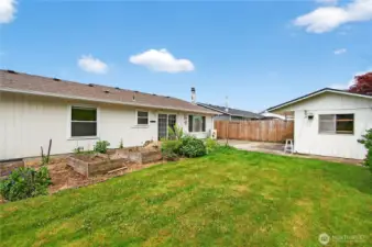 Back Yard and Patio , yard shed