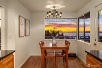 Dining nook off the kitchen.