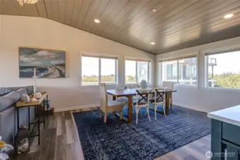 A cozy gathering spot for family and friends to dine, play games, do puzzles, and enjoy some down time together.