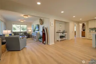 Primary bedroom and bathroom are at the rear of the unit, facing the back yard.