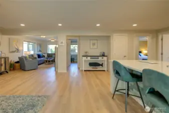 Second bedroom sits between the great room and primary.