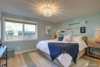 Secondary bedroom, just off the kitchen.