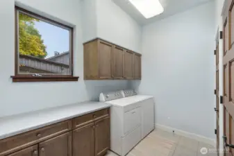 Spacious main floor laundry