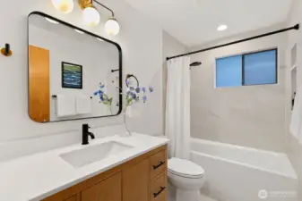 Remodeled second bathroom on the main floor