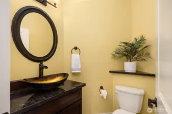 Upstairs powder room.
