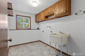 Lower level laundry room