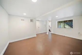 Brand new carpet has now been installed in this family room on lower level.