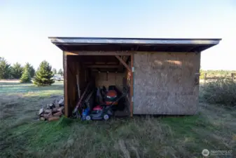 wood shed and storage