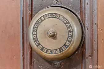 original door bell on the original door.