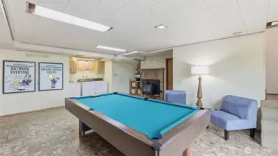 Versatile lower level offers room for entertainment, home gym, studio, or creative workspace.