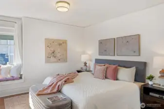 Primary suite located on upper level