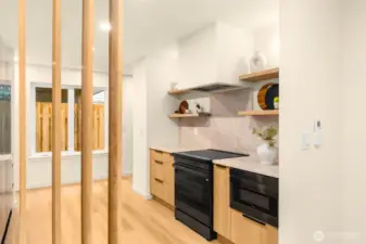 Surrounded hood vent, a rare luxury add-on, standard at 14033 Densmore Ave N