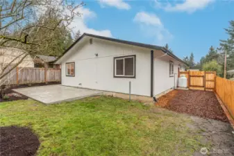 Back patio for your summer bbq's.