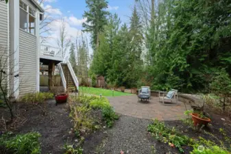 Stairs down to patio