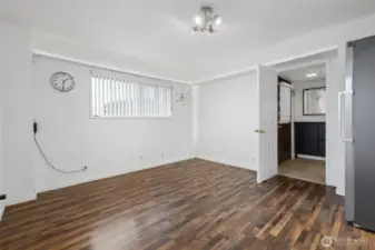 awesome well lit office space just off the kitchen